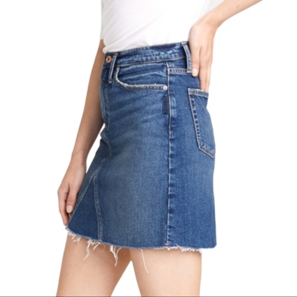 NWT Silver Jeans Co. High Rise Frisco Denim Frayed Hem Mini-Skirt Women's size 0 - Picture 15 of 15
